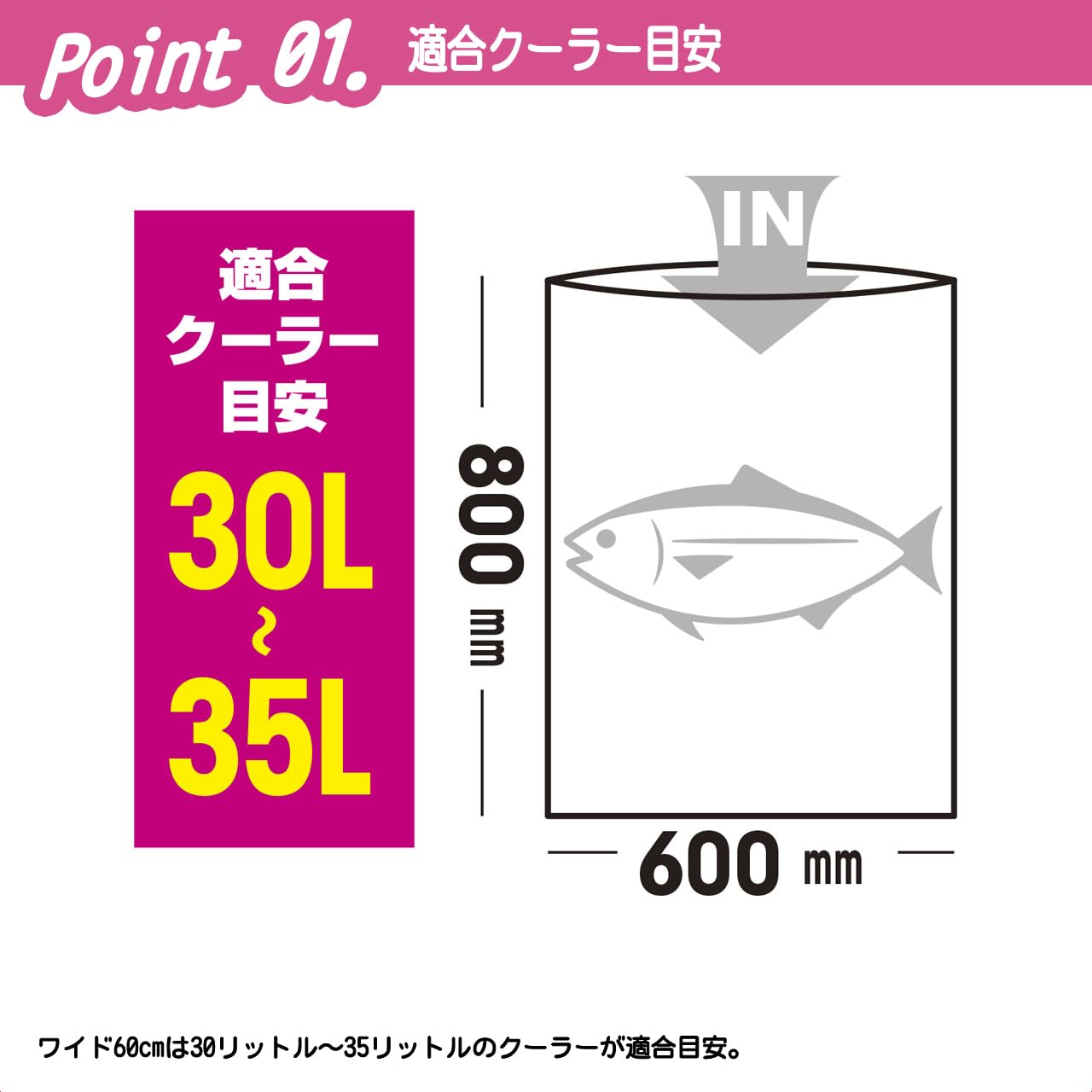 Amazon | プロックス(PROX) クーラー極厚ポリ袋(5枚セット) W60cm