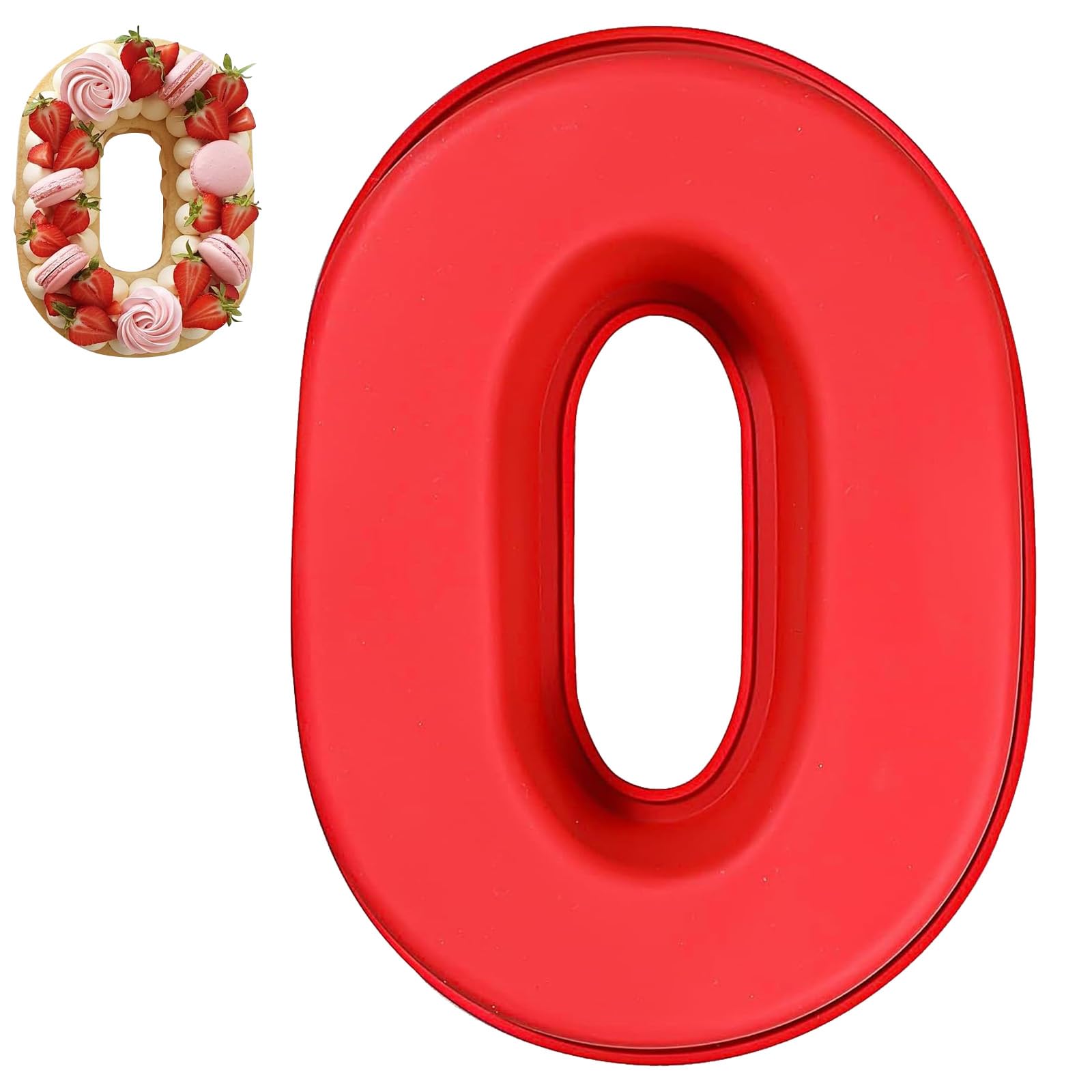 Wsetyy Number Cake Moulds Birthday, 3D Baking Mould Number Cake Tin, for Mousse Jelly Chocolate Baking, Made of Food-Grade Silicone, Easy to Demold, Washable (0)