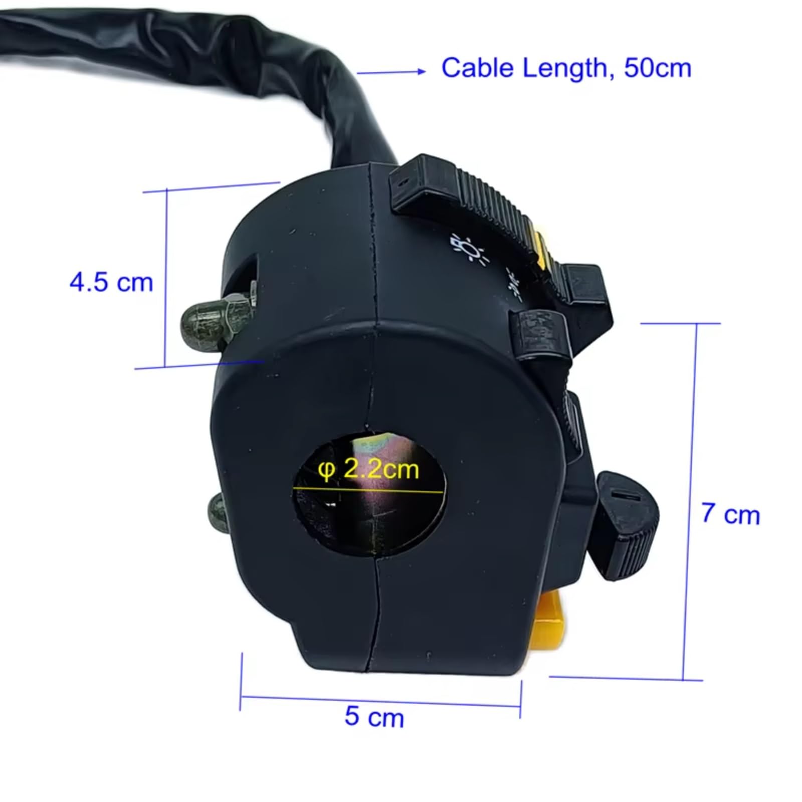 Interruttori Per Manubrio Moto Per Triciclo ATV Scooter 12V 7/8 Pollici Segnale Di Svolta Universale Per Faro Fendinebbia Manubrio Kill Interruttore