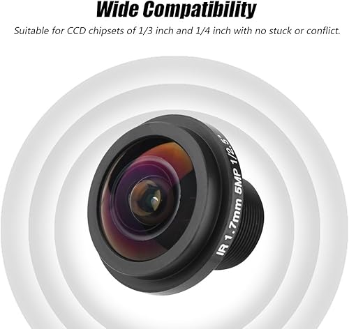 Miniatura 5 de Mini cámara oculta HD con lente panorámica de seguridad ojo de pez 5MP0.067 in de longitud focal185  gran angular para cámara de seguridad ojo de