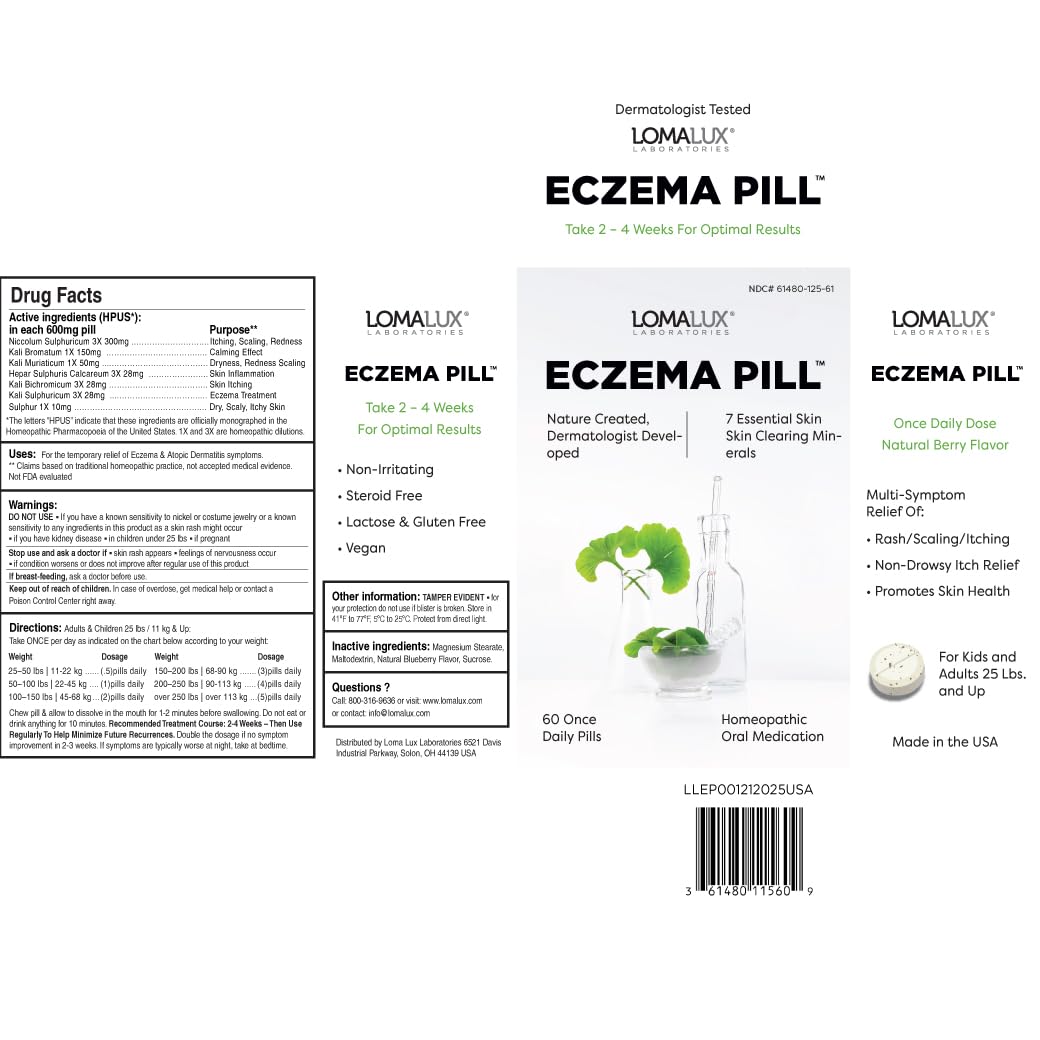 Loma Lux Eczema Pills for Rash & Itchy Skin Relief with 7 Minerals,60 Ct — Amazon image 7