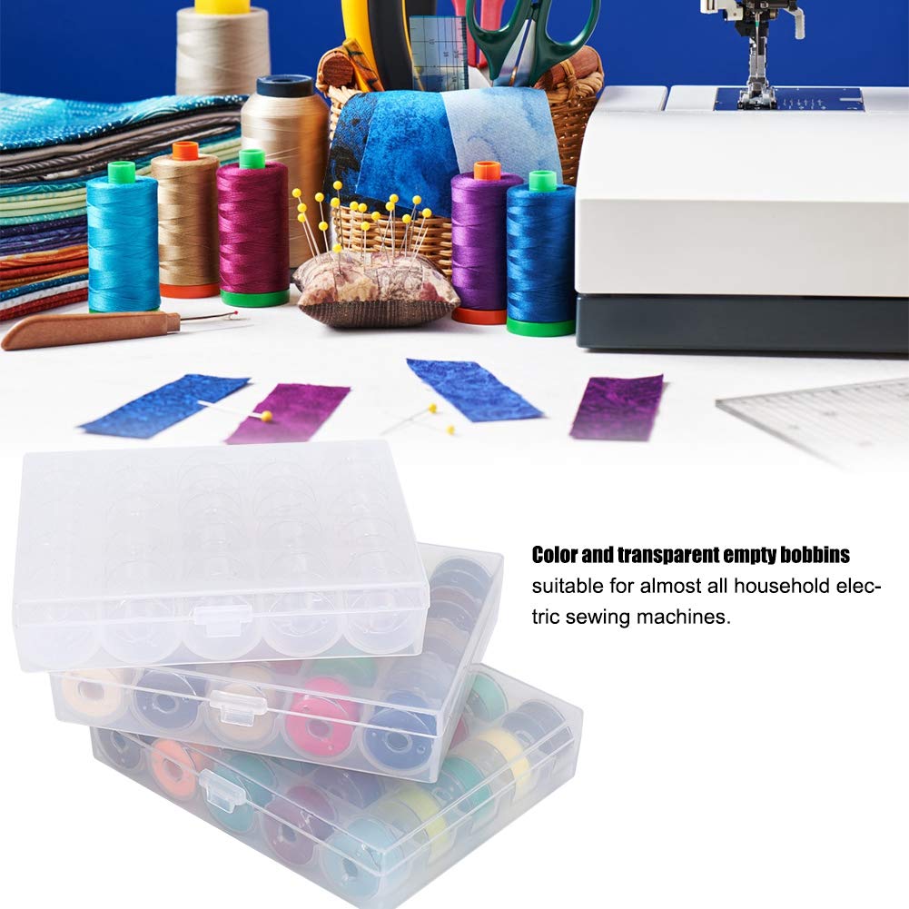 Bobine di colori assortiti Filo per cucire Bobina vuota con trasparente per macchina da cucire elettrica domestica