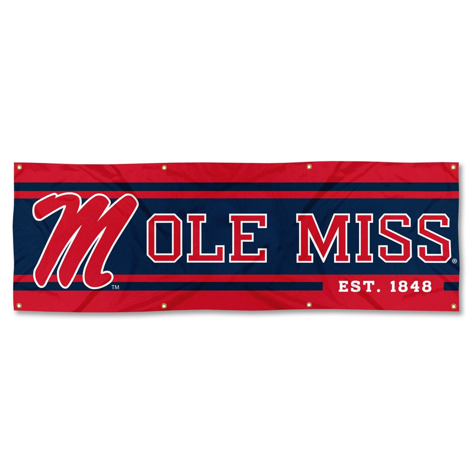 Ole Miss Banner String Pennant Flags - 8 Ft Team Spirit Decoration For Tailgating & Rooms