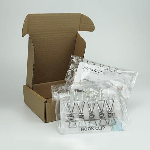 Miniatura 9 de 10 clips de acero inoxidable 304, clip de cola larga de metal, agarre fuerte para sostener ropa, fotos, bolsa de aperitivos y artículos diversos en