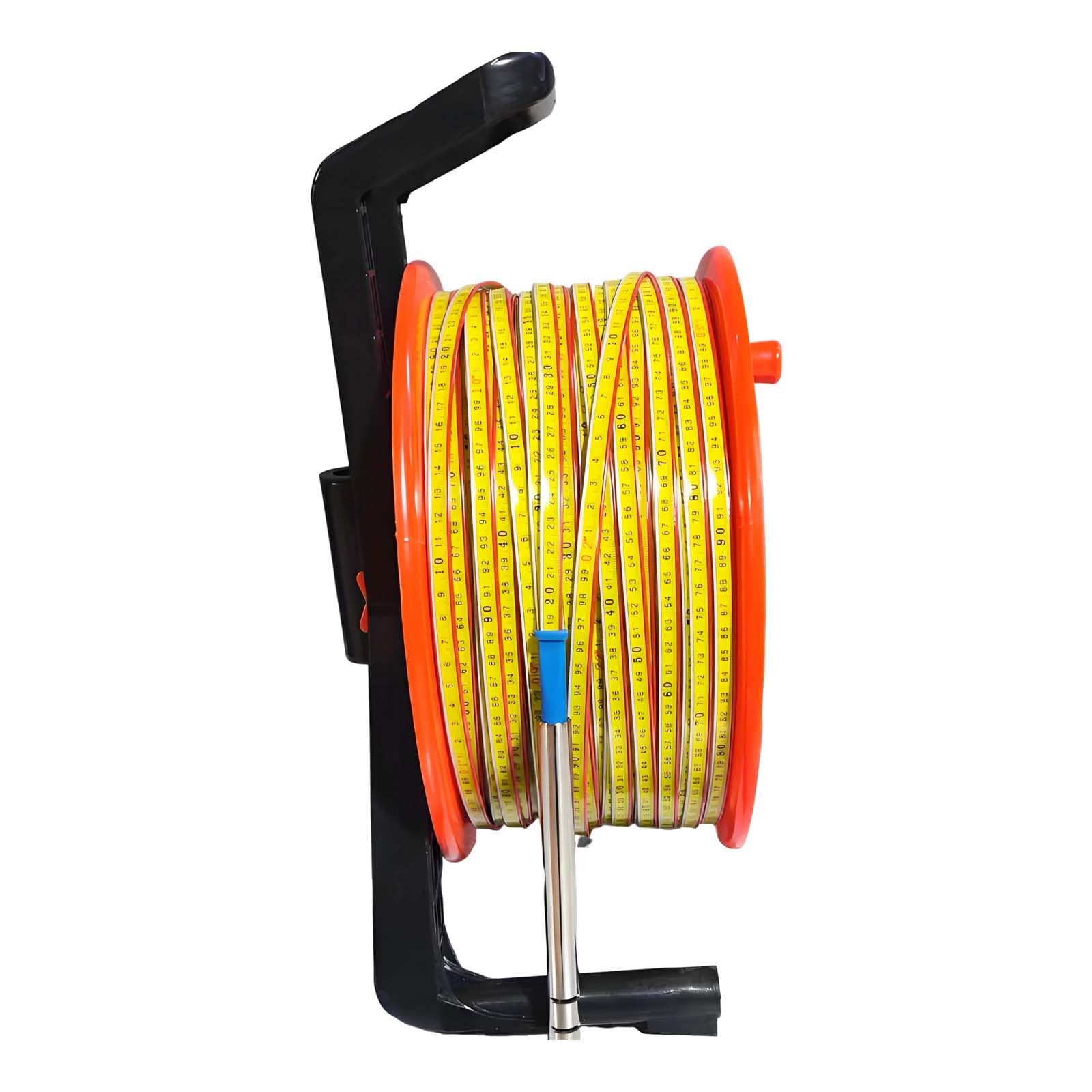 Wasserstandsmesser für Tiefenmesser, 10–300 m, Stahllineal, elektrischer Wasserstandsmesser mit Sonde und Stahlband, Grundwasserstandsmessgerät 20m(65.6ft)