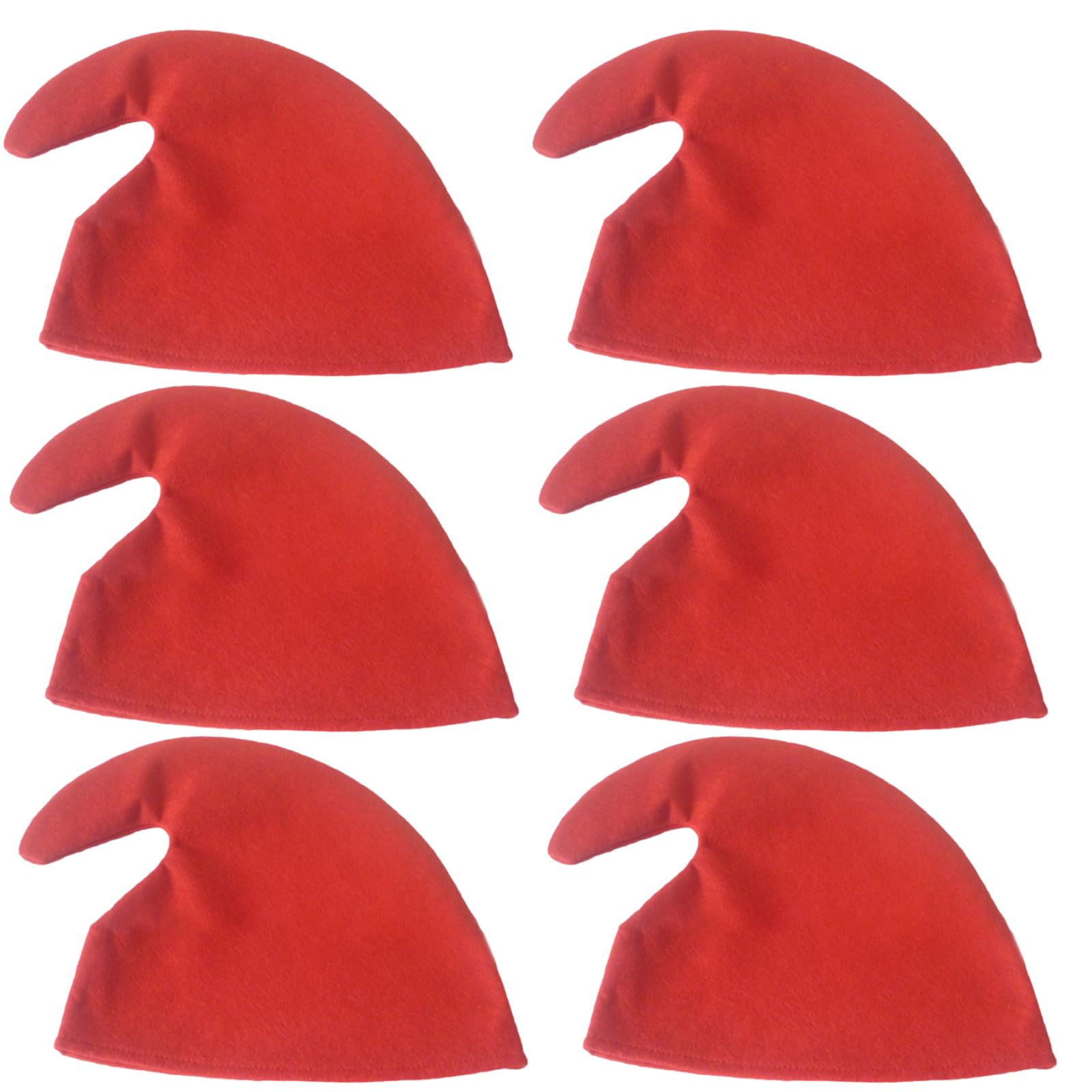 Elnwnnkc 6 Pieces Christmas Theme Elves Hats for Themed Parties Unisex Headgears Stylish Holiday Costume Accessories Holiday Party Headwears