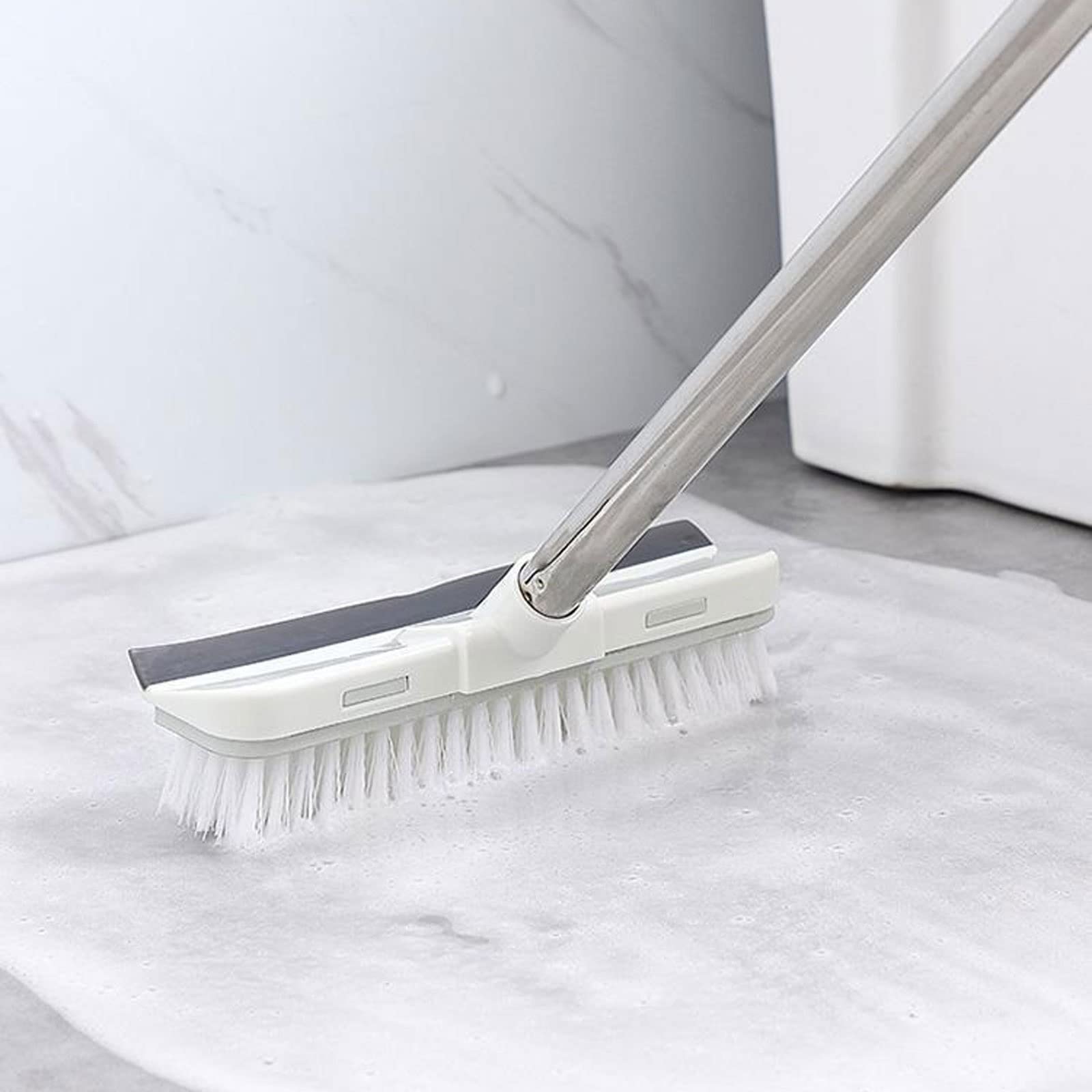 Fregonas para limpiar pisos Fregona Limpiador de pisos Fregadora Baño Mango largo Cepillo de limpieza de azulejos La familia del cabello es adecuada para la escuela en casa.La belleza viene To pursue