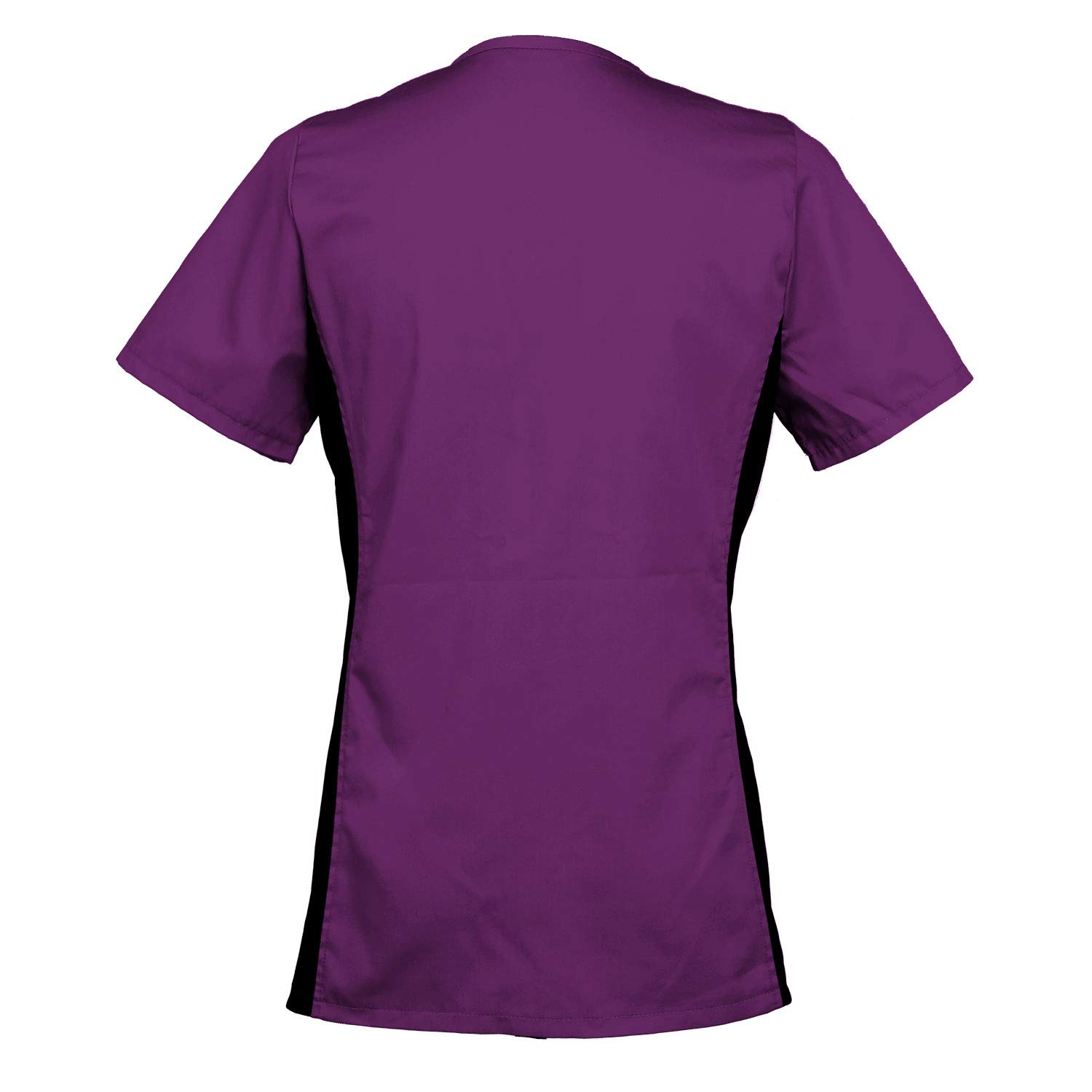 Women's Embroidered Scrub Top Personalized with Your Text Eggplant