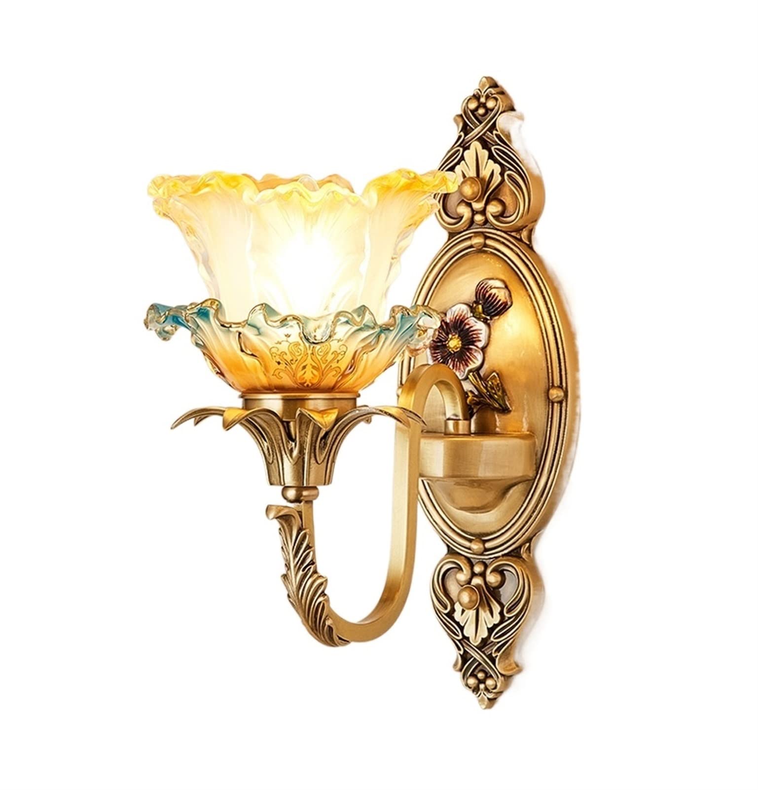 Lampe murale de style européen en bronze et applique en cuivre pur
