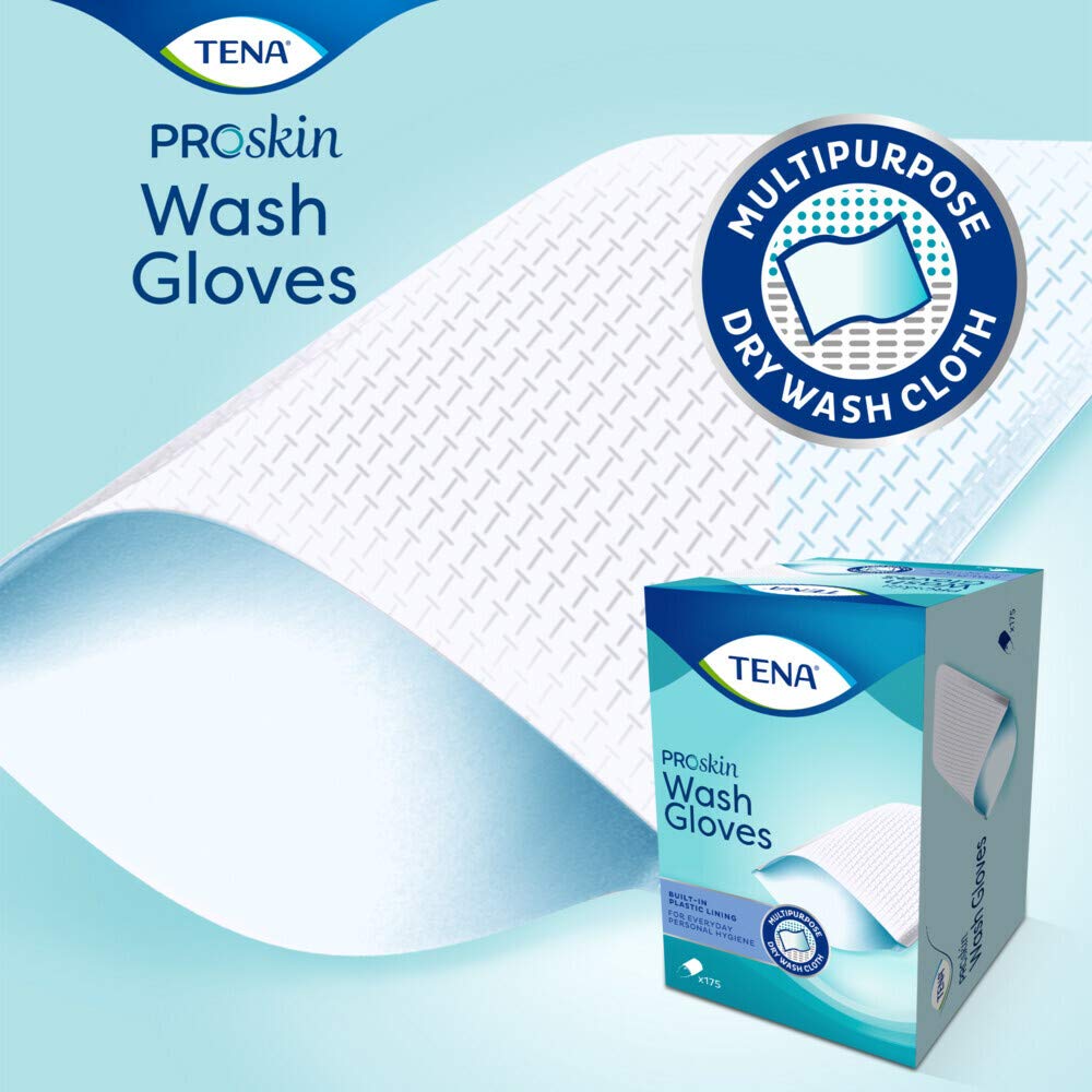 Tena - 6632563 - Wash Glove Boîte de 175 gants de toilettes jetables