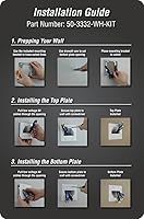 Vista 6 de DATA COMM Electronics 50-3332-WH-KIT - Kit organizador de cables de panel plano, placa de pared, oculta los cables de bajo voltaje detrás de TV