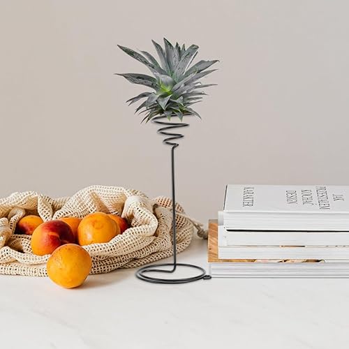 Miniatura 4 de Mipcase Soporte para plantas de aire, soporte de plantas en espiral, soporte de flores de metal para decoración de mesa interior