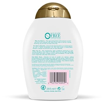 OGX Quenching + Coconut Curls Conditioner, 13 Ounce (Pack of 6)