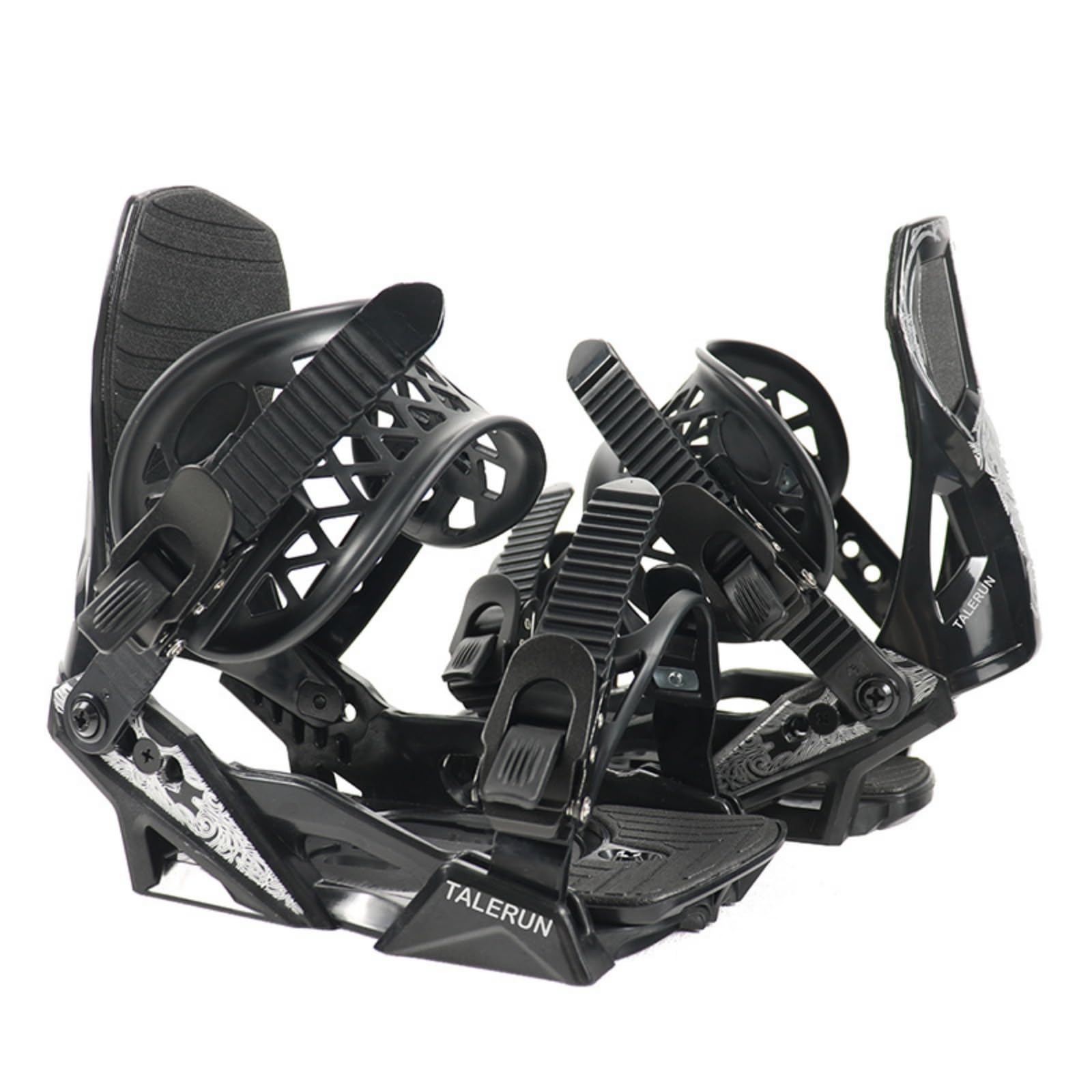 LOVIVER Attacchi con Spoiler Alto Regolabili, Nero, XS 33-35 Anni