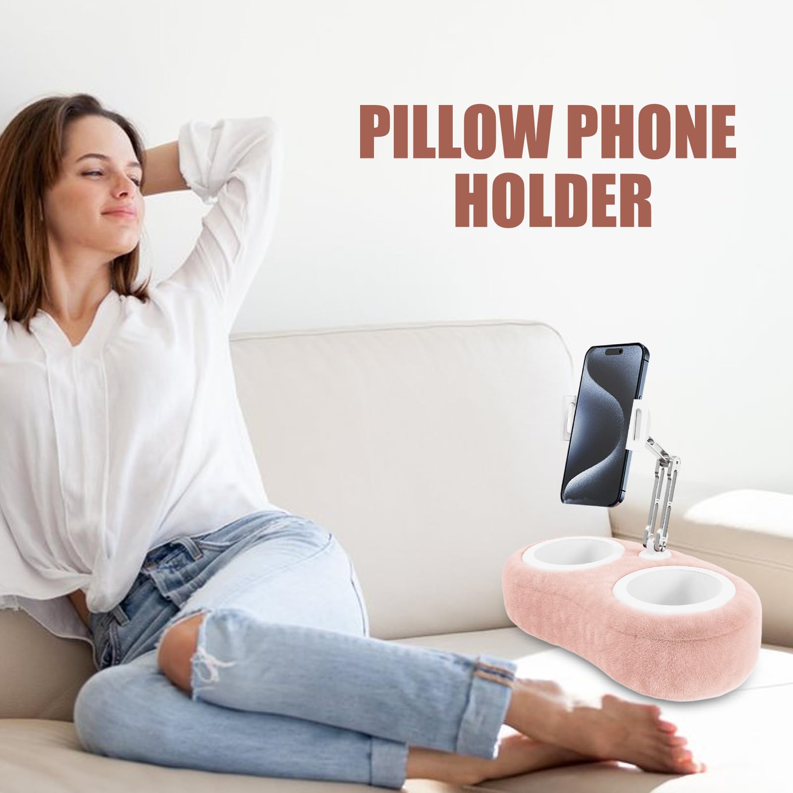 Tablet-Kissenauflage - Telefonkissenhalter, Tablet-Docking-Ständer | Multifacettierter faltbarer Tablet-Kissenbezug Ständer, verstellbarer mobiler Ständer, abnehmbarer zum Absenken vor dem