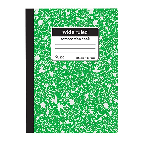 C-Line Composition Notebook, Wide Ruled, Marble Cover, 1 Notebook, Color May Vary (22010) #TOP3