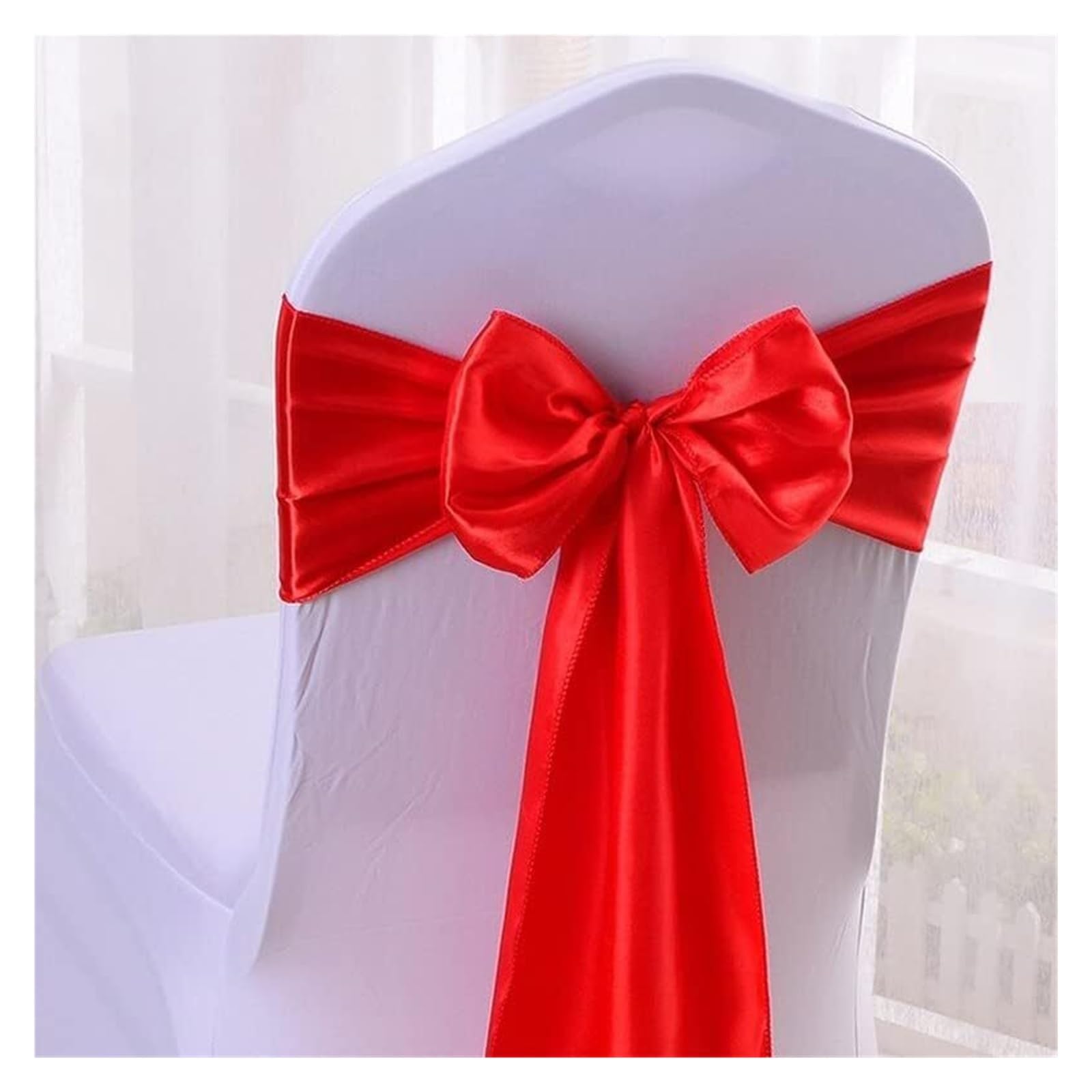 Fasce per sedie, 1 Pezzo di Raso for Sedia con Fiocco, da Matrimonio, Decorazione Nodo, Cravatte a Farfalla Fai Te for Feste, Eventi, Banchetti in Hotel(Sky Blue)