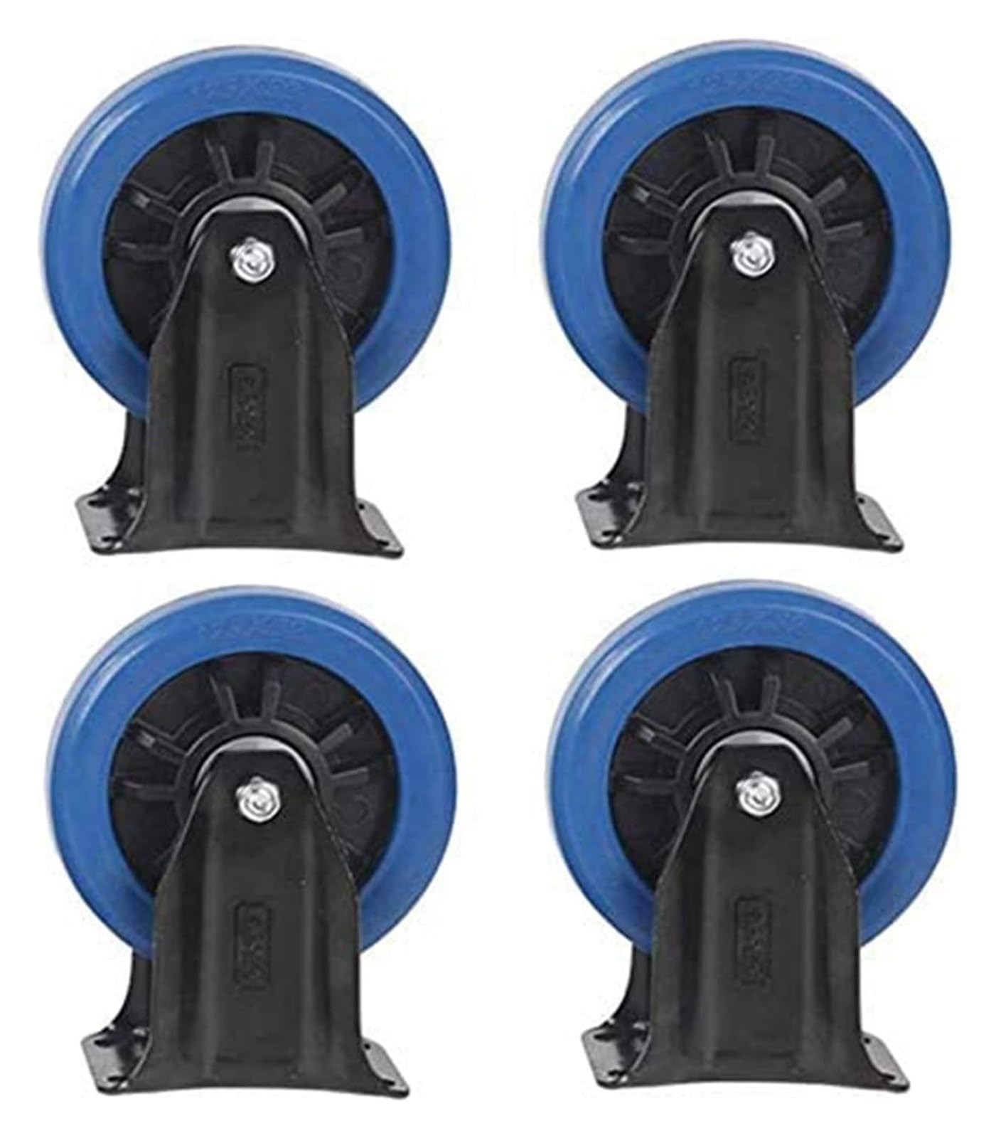 GYRAZXS Heavy Duty 5 Inch Rubber Swivel Casters with Brake Top Plate Mounting Ideal for Furniture and Industrial Use Mobility Solutions