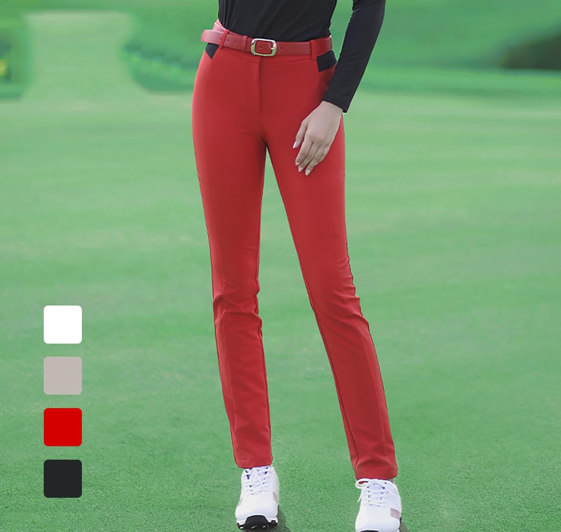 Pantalon De Golf pour Femme Automne Hiver Haute Élasticité Mince Polaire Thermique Vêtements De Tennis pour Femme Pantalon