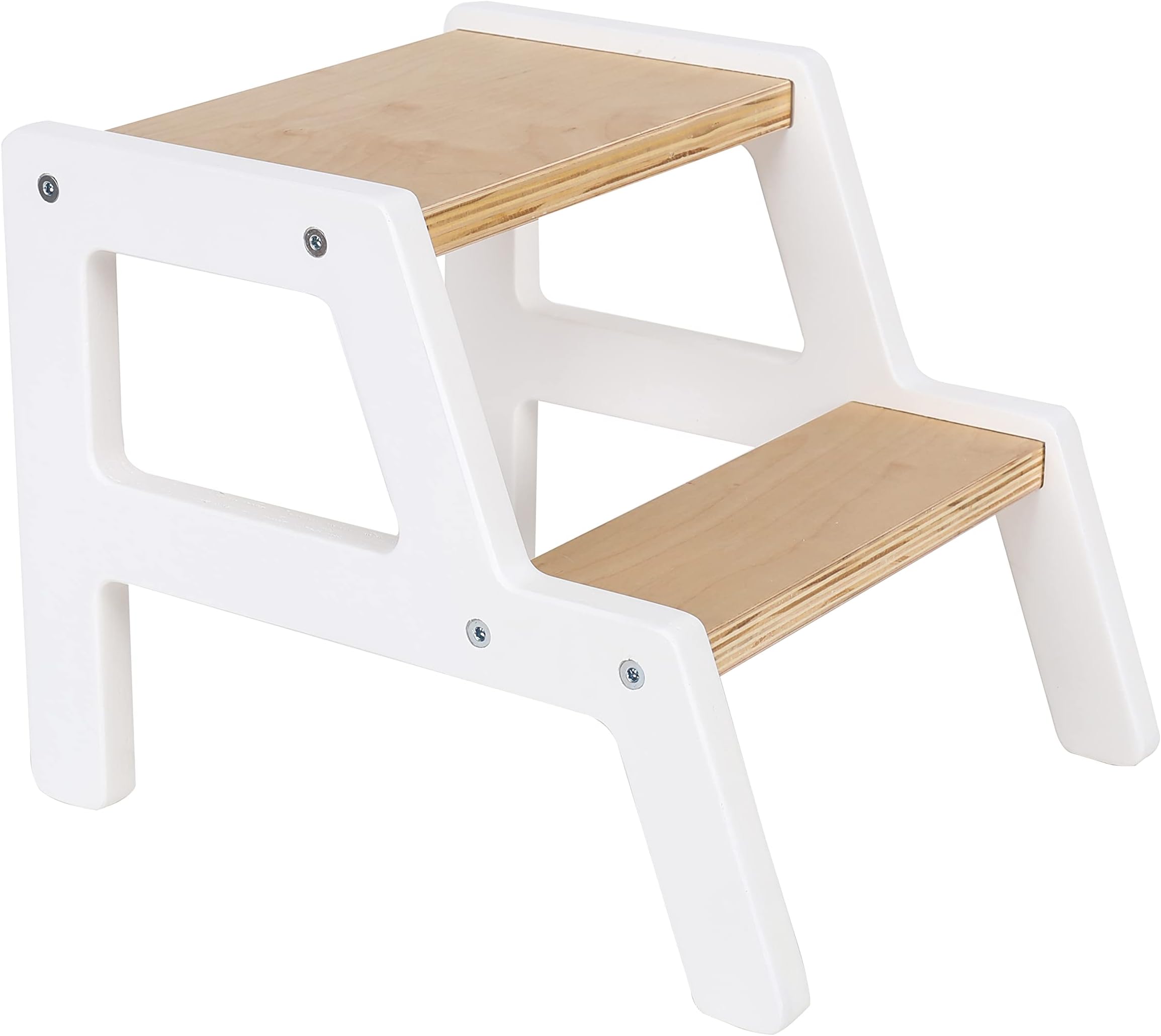 ARTAWEINToddler Kitchen Step Stool White Helper Standing Tower with Anti-Slip Protection for Kids Kitchen Counter Learning (Small, White)