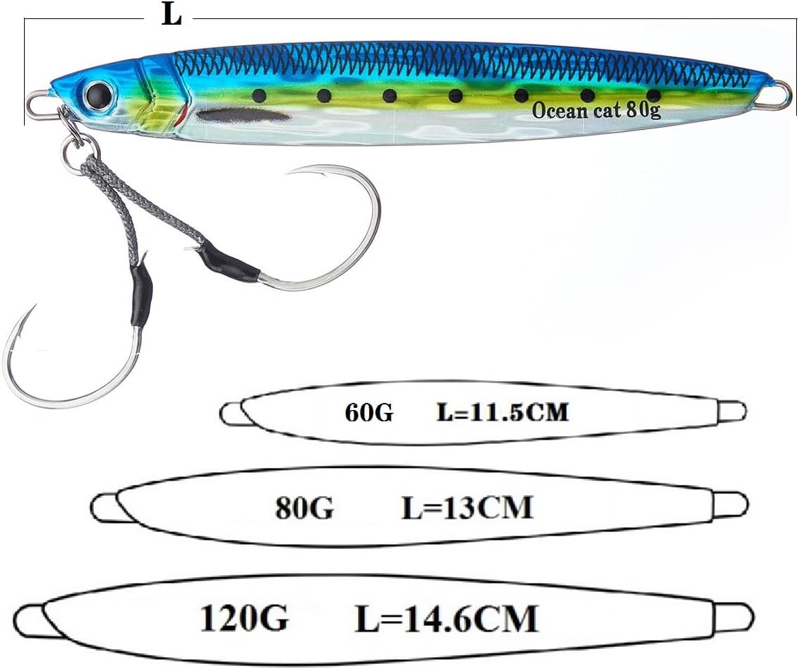 OCEAN CAT スローピッチジギング フィッシングルアー グロージグキット