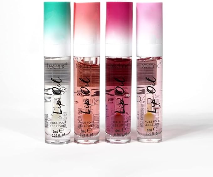 Technic Lip Oil Bundle 4 Flavoured, Hydrating Lip Oils Mixed