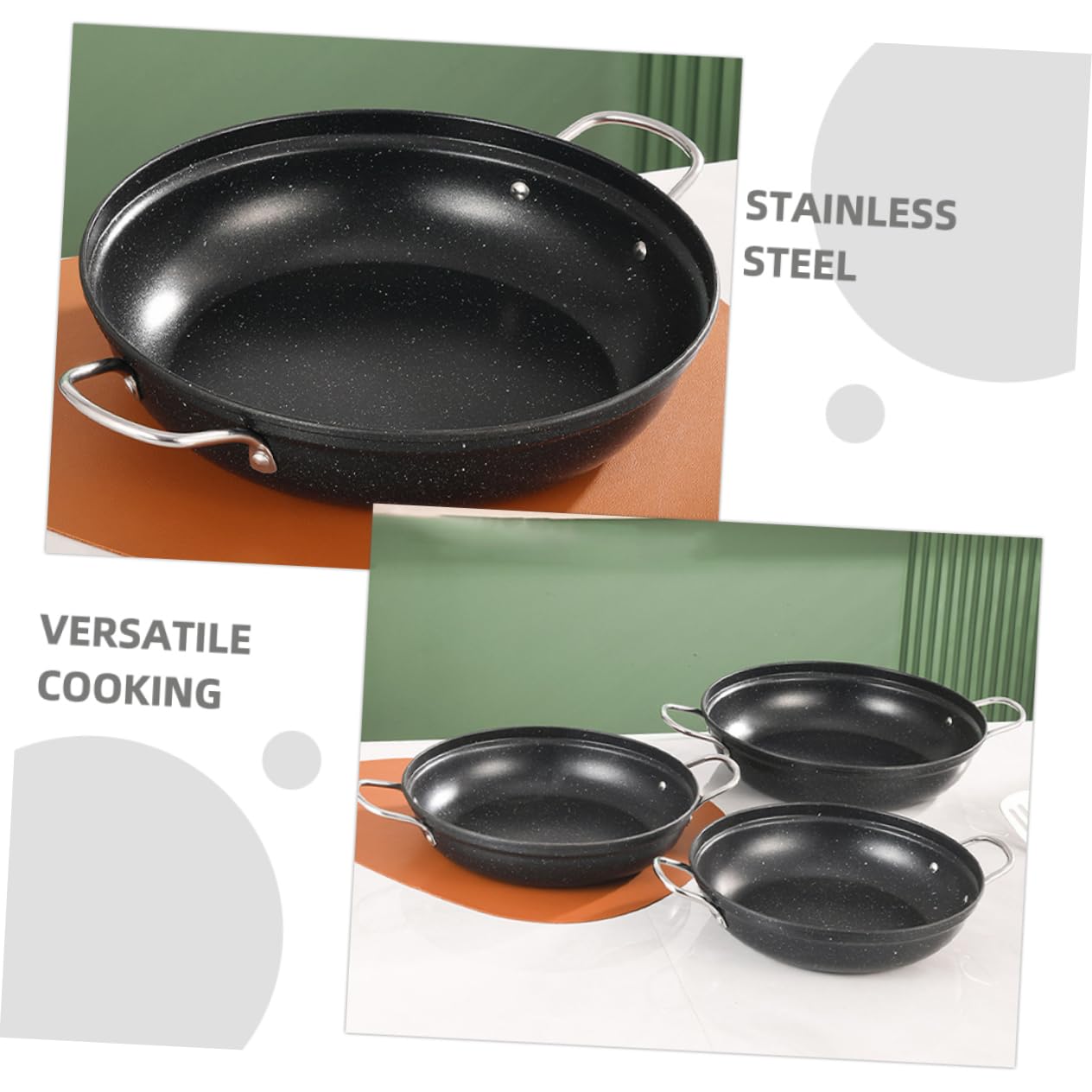 WBDWWTD Olla para mariscos Wok Utensilios de Cocina Olla de Acero Olla con Mango Herramienta de Cocina Ollas Grandes Olla para Fideos Olla pequeña para cocinar Sartén de Acero Cacerola pequeña Hogar