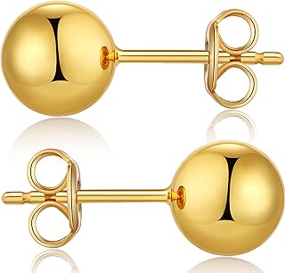 Stud Earrings Rhodium Plated Sparkling CZ Diamond Stud Earrings 925 Sterling Silver Round Cut and Princess Cut 5A+ Cubic Zirconia Stud Earrings | Hypoallergenic Screw Back CZ Stud Earrings