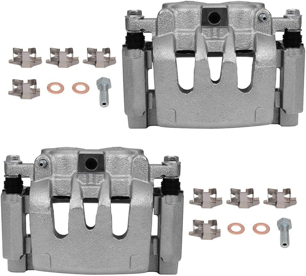 AUTOMUTO Rear Left & Right 18B5077 18B5076 Disc Brake Calipers With Bracket For Ford For F-250 Super Duty 2008-2012 For Ford For F-350 Super Duty 2008-2012