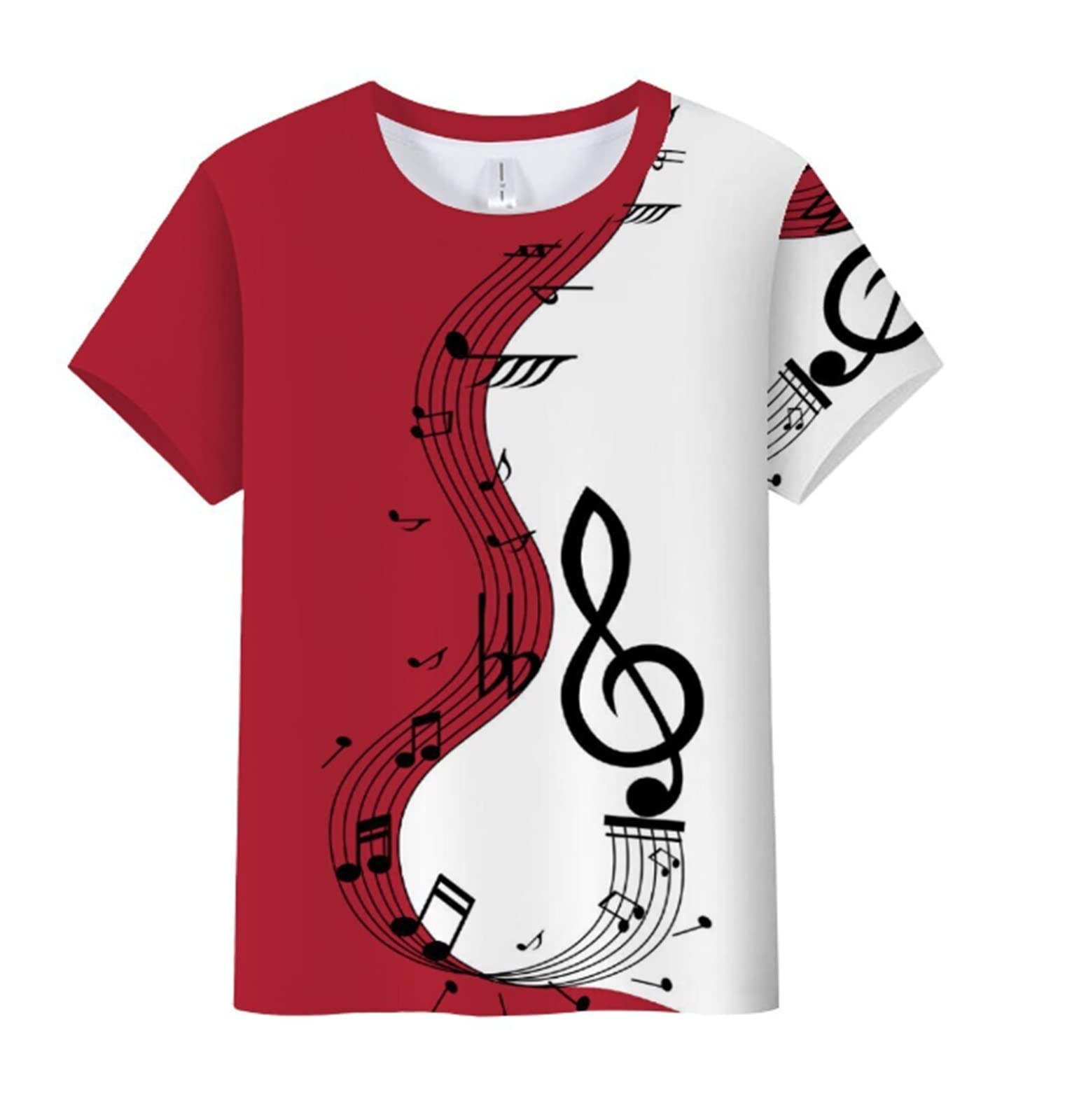 Chemise manche courte homme rouge XXL vêtement de plage respirant musique