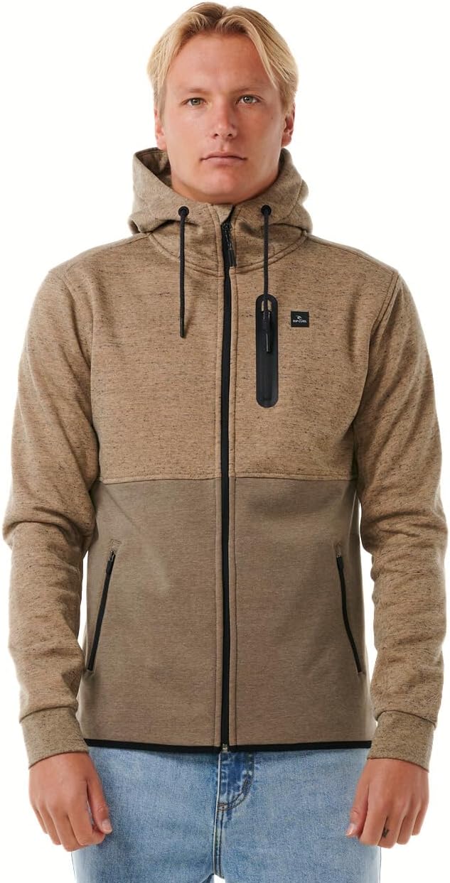Rip Curl mens Rip Curl Men's Departed Anti Series Technical Zip Up Hooded Jacket