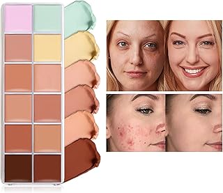 Reddhoon 12 Colors Concealer Palette, Makeup Contour Face Contouring Cream Palette, Full Coverage Camouflage Base Foundation Makeup Palette for Daily Makeup