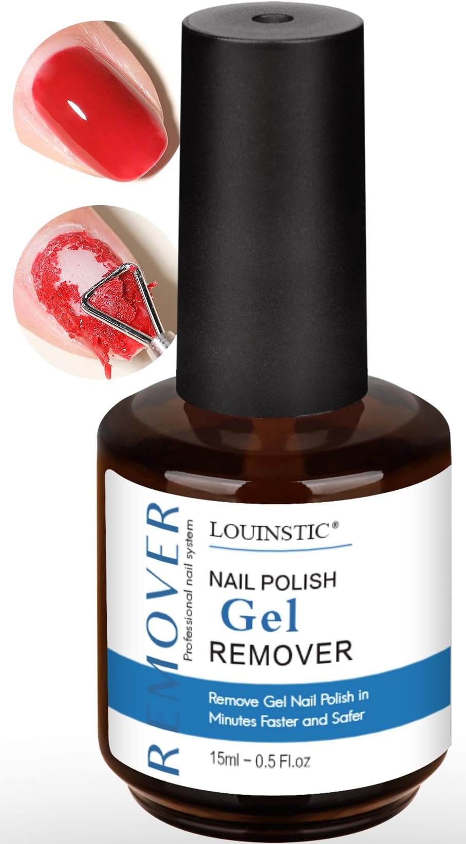 Fast-Acting Gel Nail Polish Remover-2-5 Minute Remove Gel Nail Polish,Non-Irritating,No Soaking or Wrapping Required,Gentle on Nails,Portable Design for Home Nail Care Kit