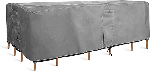 KHOMO GEAR - Patio Table & Chair Set Cover - Durable and Water Resistant Outdoor Furniture Cover, Medium Size