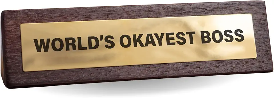 Rolig skrivbordsskylt för chef