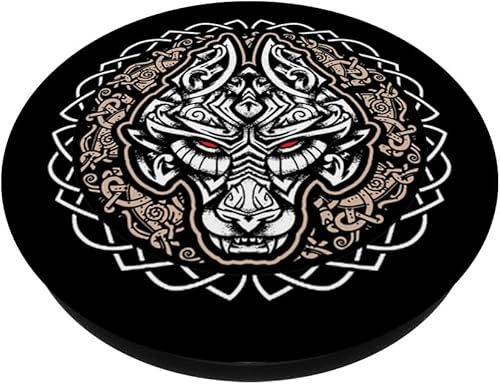 Miniatura 2 de Viking Fenrir Symbol - Monstrous Wolf Norse Mythology Wolves PopSockets Swappable PopGrip