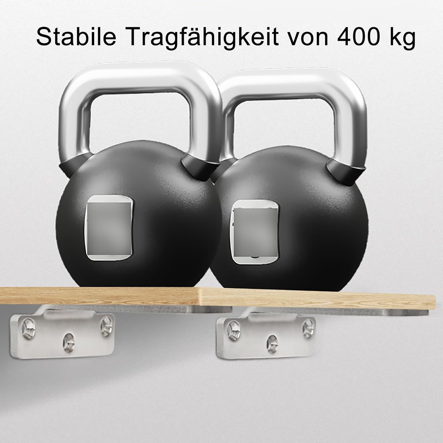 White Heavy Duty Shelf Bracket Metal Shelf Bracket With Screws Wall Mount Shelf Bracket Load Capacity: 400kg Solid Steel Wall Mount Shelf Bracket (Size : 200mm*100mm(8 * 4"))