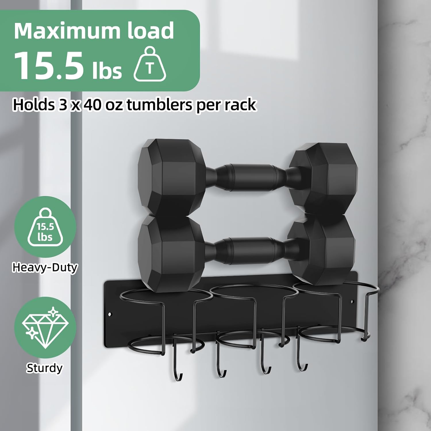 2 Pack Magnetic Cup Holder for Stanley,Fridge Magnetic Water Bottle Organizer for Stanley 40 oz with Handle,Tumbler Lid Organizer for Stanley Cup Accessories - Image 6