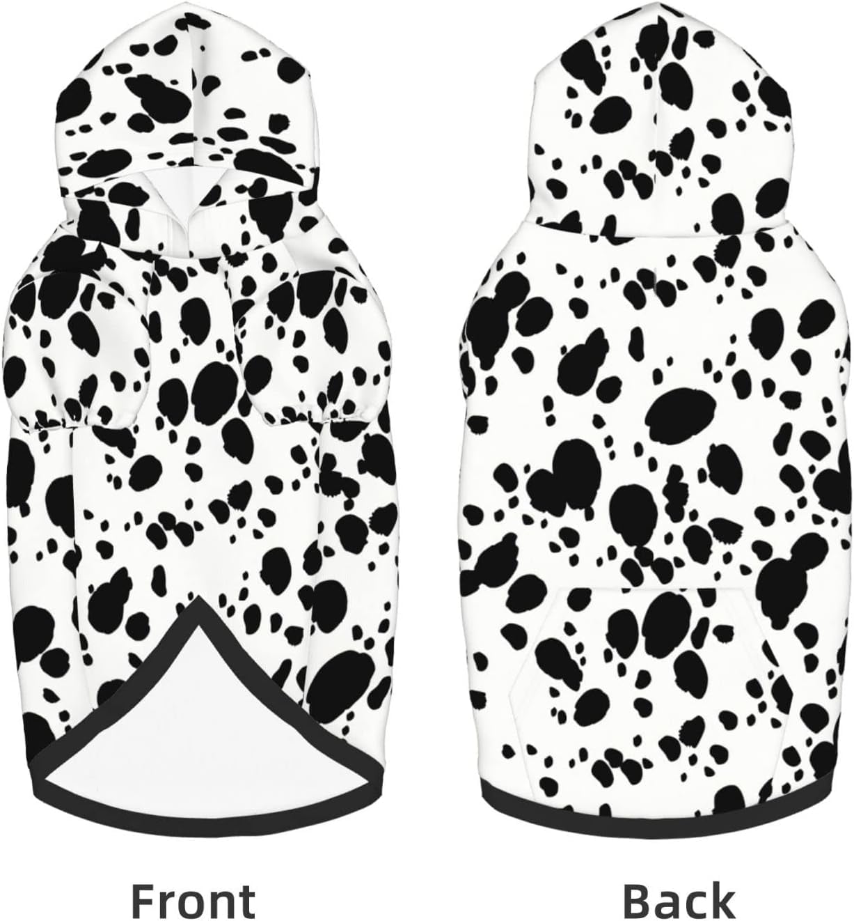Cute Dalmatian Print Dog Hoodie With Pocket & Hat – Cozy Winter Sweater For Medium To Large Dogs