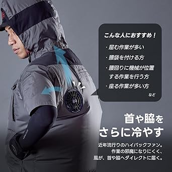 空調服　HOOH 村上被服　4L 半袖　バッテリー　ブラック Amazon.co.jp: 村上被服 HOOH 2025年 ミドルファン ハイバック
