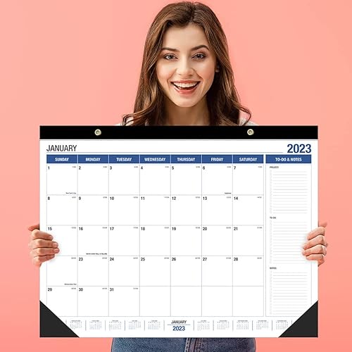 Miniatura 2 de NUOBESTY Calendario 2023-2024 de tamaño grande de 21 pulgadas calendario mensual de pared de 18 meses calendario colgante de oficina calendario de