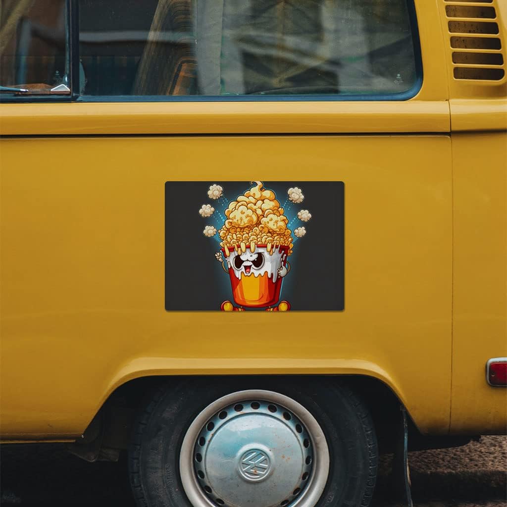 Popcorn Design Car Magnet 2 PCS - Dessert Car Magnet - Cool Design Sticker