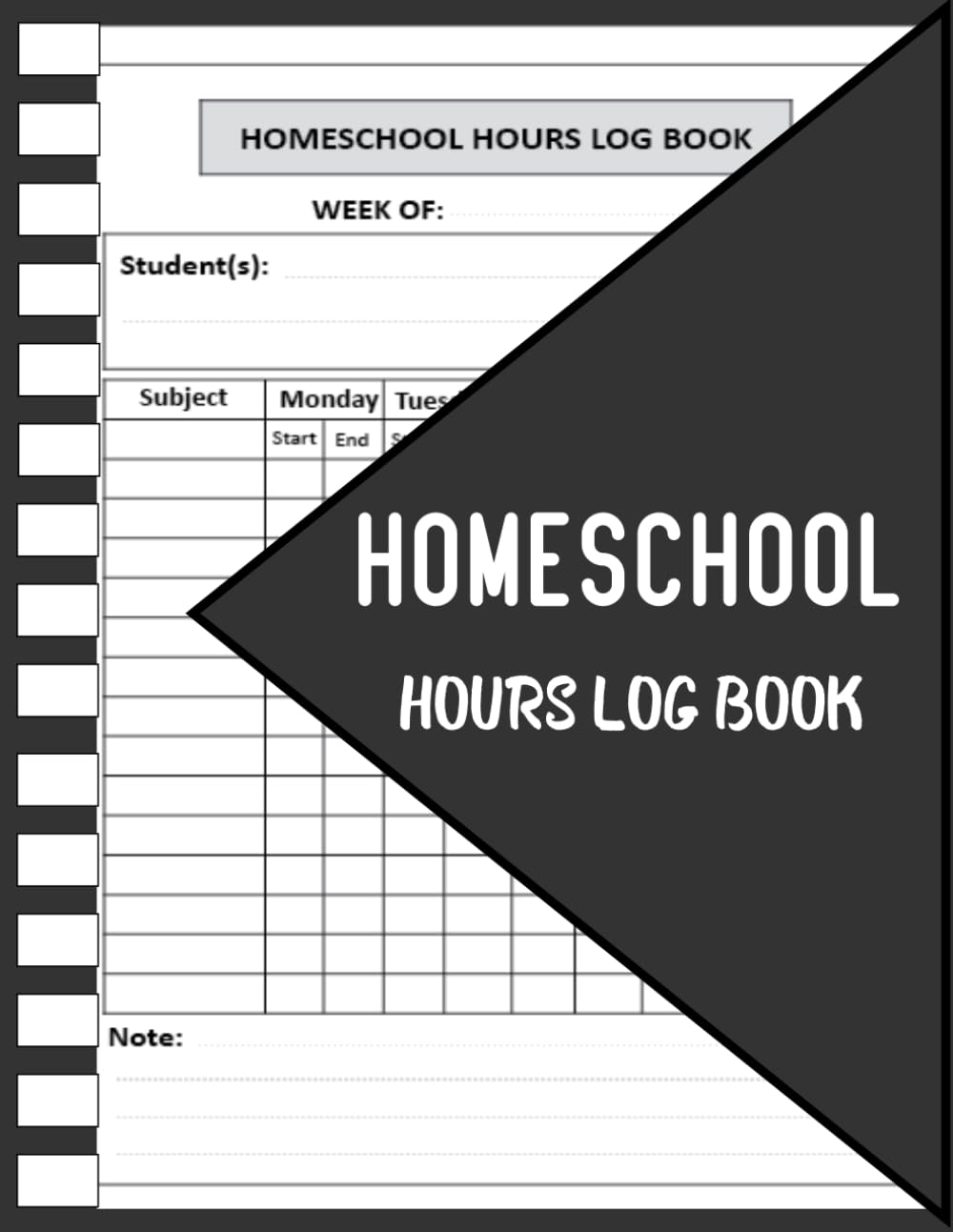 Homeschool hours :2-Year Daily Lesson , Monday to Friday Schedule Planner &Time Record Book (Homeschooling Supplies)