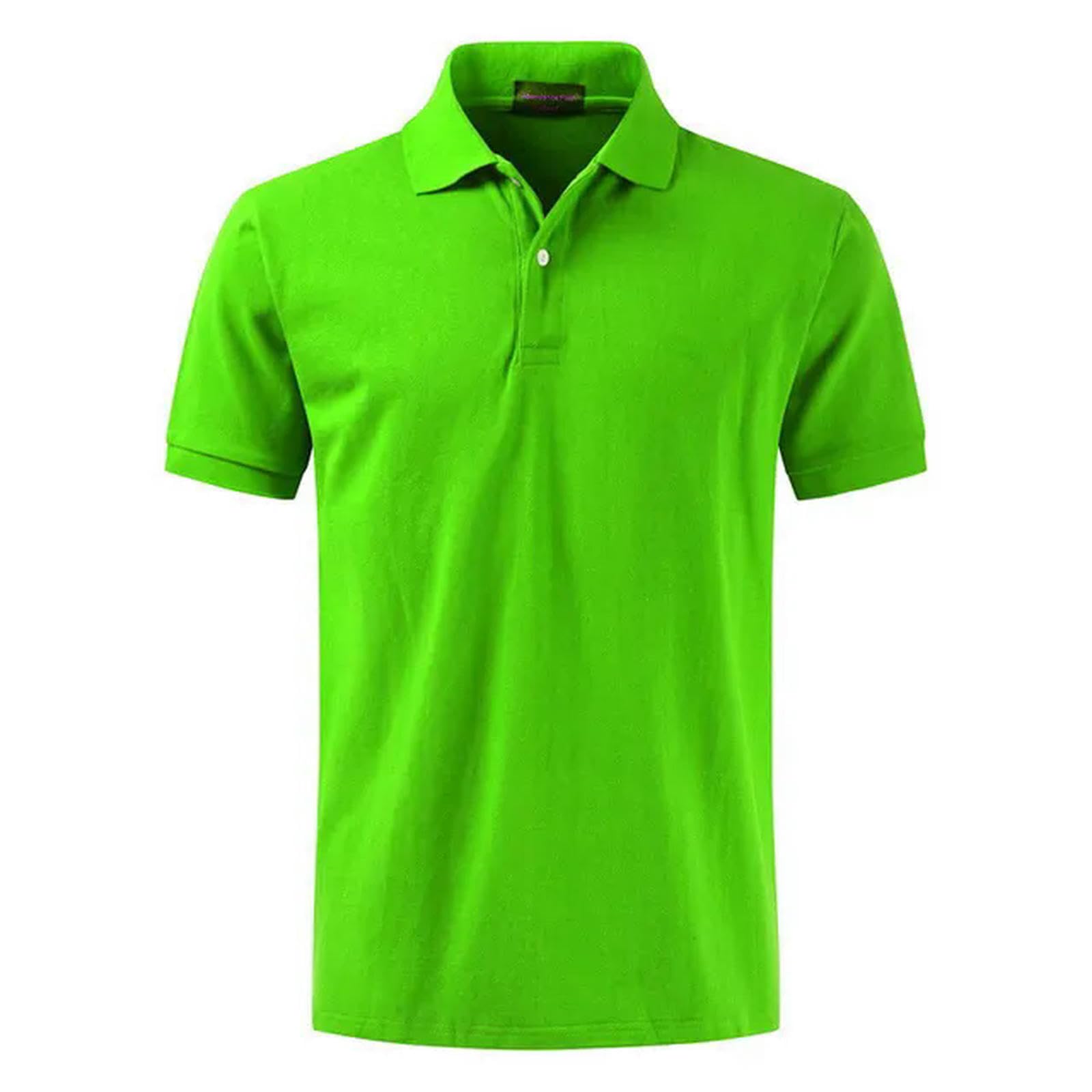 TEidea Męskie T-shirty Moda Dopasowana Koszula Z Krótkim Rękawem Casual Lapel Męska Bawełniana Koszulka, I, L