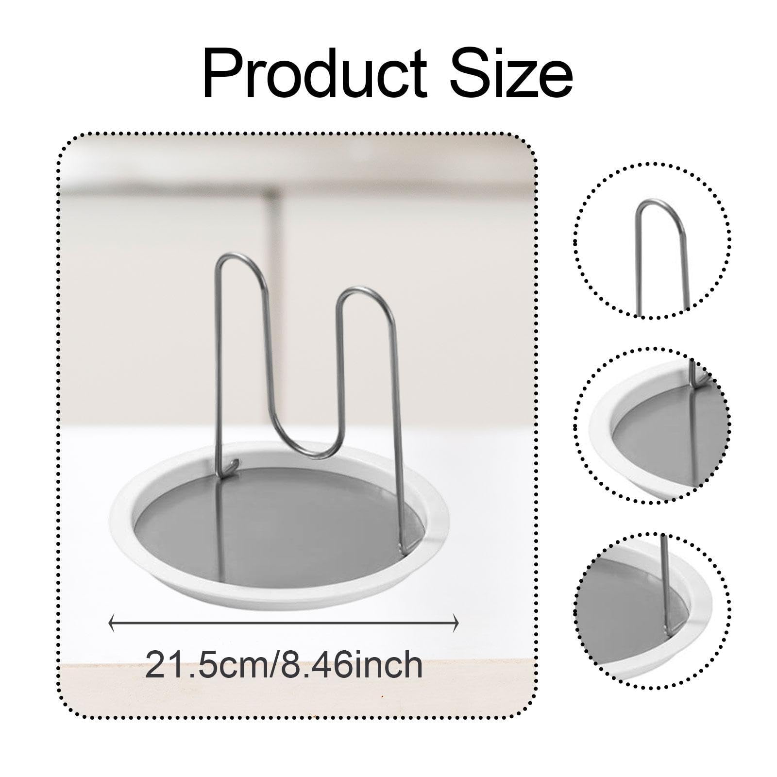 Generic Pot Lid Holder Spoon Rest Stainless Steel Foldable Heat Resistant Kitchen Gadget Pot Lid Rack for Countertop Kitchen Counter