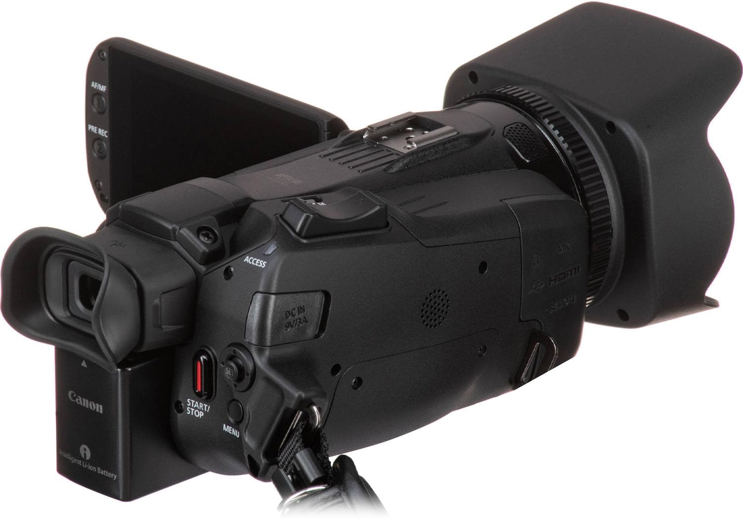 Canon Vixia HF G70 UHD 4K Camcorder + 2PC 64 GB Memory + Extra Battery + LED Light + Filters + Tripod + More (27pc Bundle), Black (Renewed)