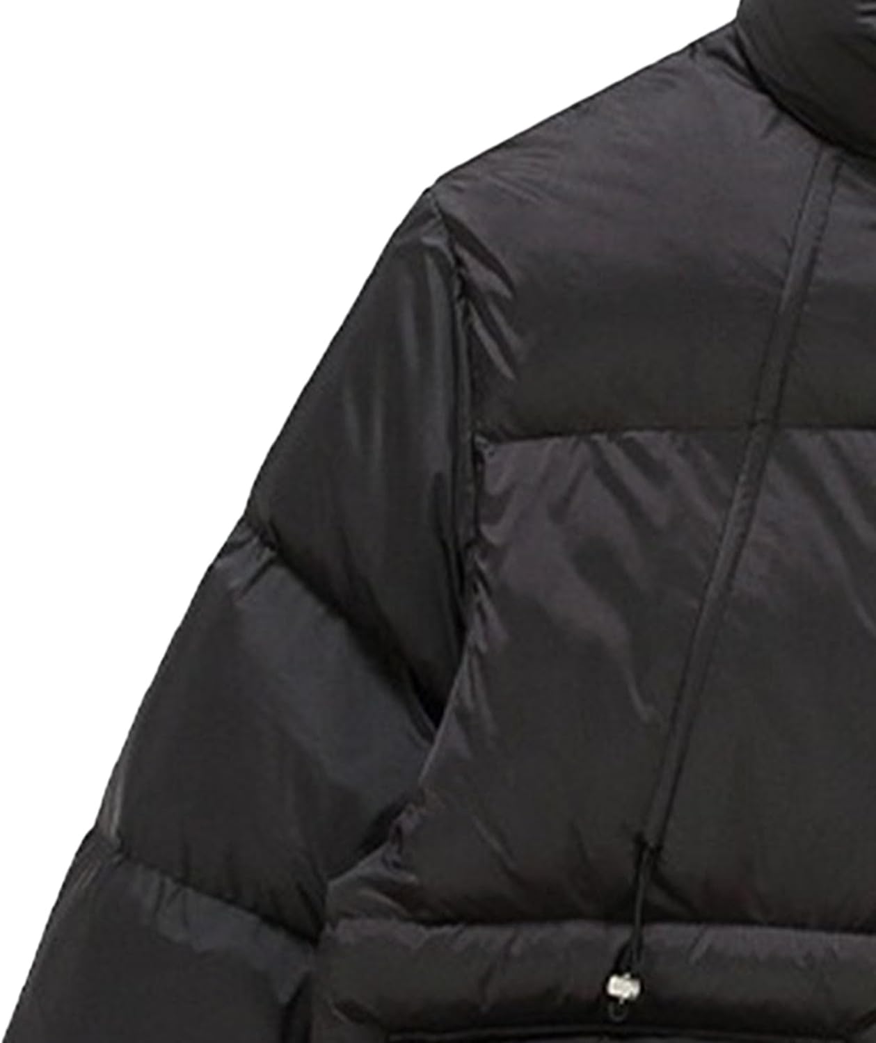 JEKE-DG Men's Comfort Loose Fit Warm Puffer Jacket Thicken Full Zip Ski Down Coats Casual Insulated Winter Quilted Coat