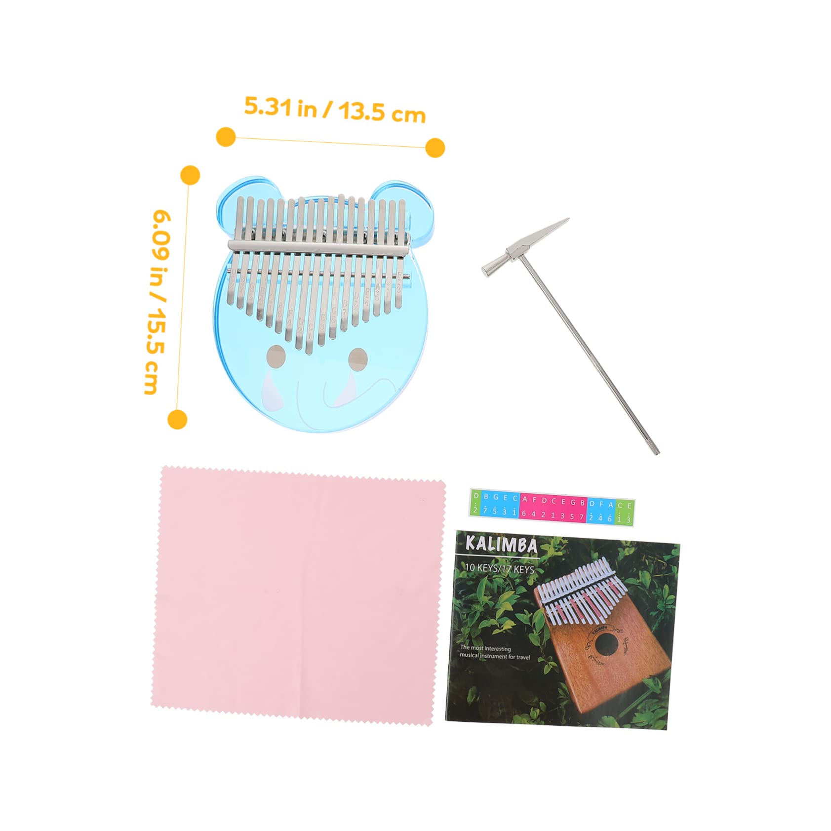 VICASKY 1 Set Key Kalimba Thumb Piano for Portable Musical Instrument with Smooth Keys Cultivate Music Interest Design for
