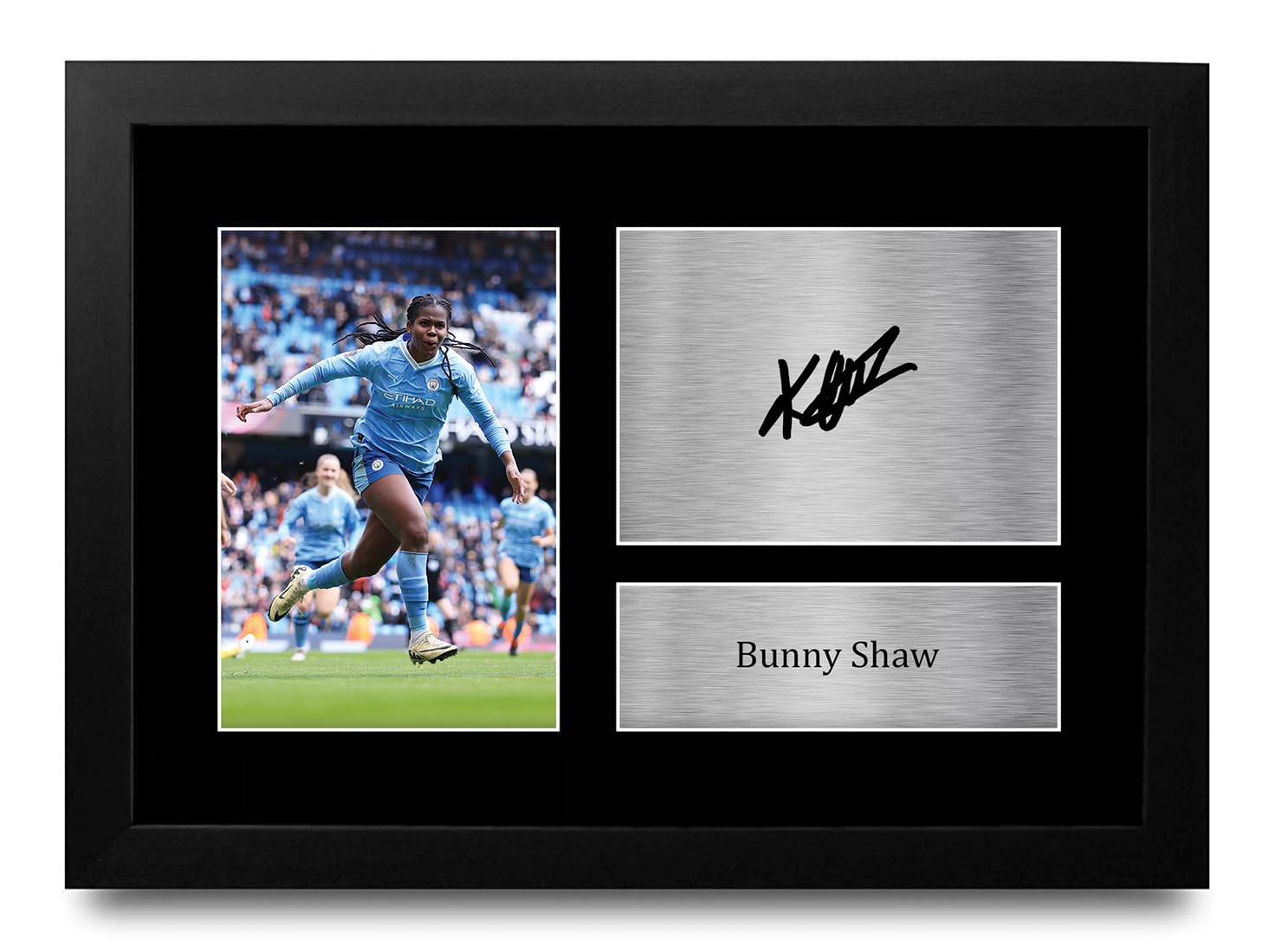 HWC Trading FR A4 Bunny Shaw Manchester City Gifts Printed Signed Autograph Picture for Womens Football Fans and Supporters - A4 Framed