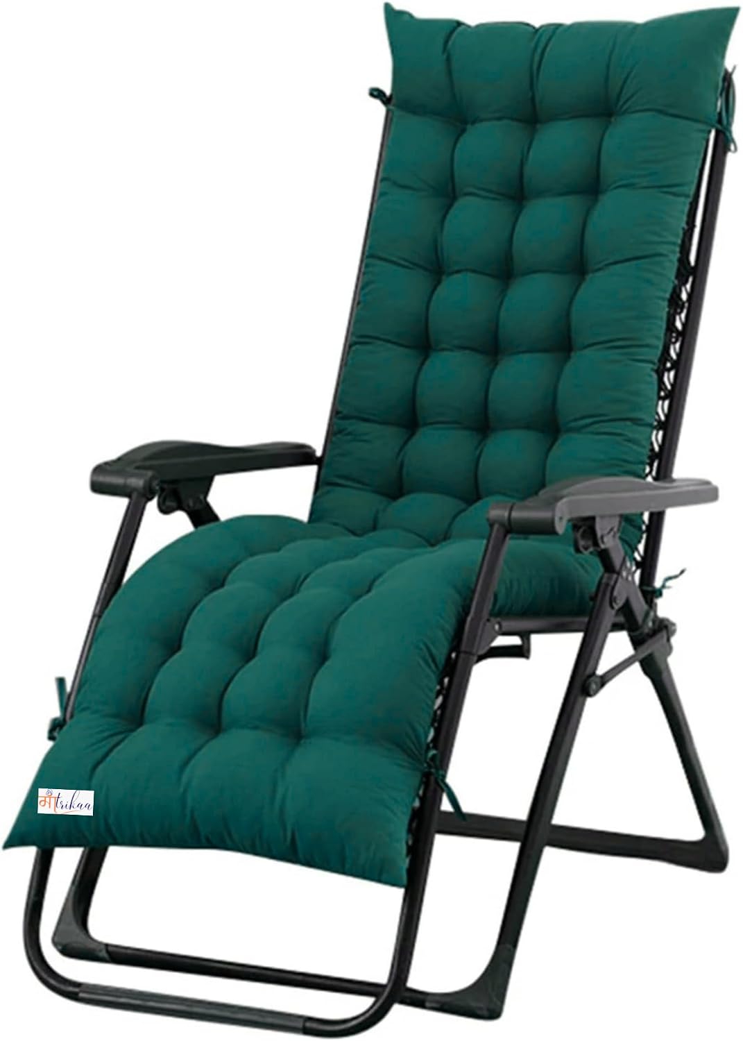 Long Rocking Chair Cushion | Extra Soft Cotton Chair Pad for Indoor/Outdoor Use – 46 x 17.5 Inch with Ties | Comfortable Seat Pad for Bench, Patio, Garden, Recliner (Wine, Pack of 1)